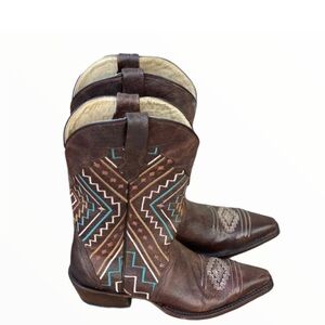 Roper Women's Neon Southwestern Sanded Western Boots size 6.5